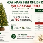 how many feet of lights for a 7.5 foot tree