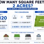 how many square feet is 2 acres