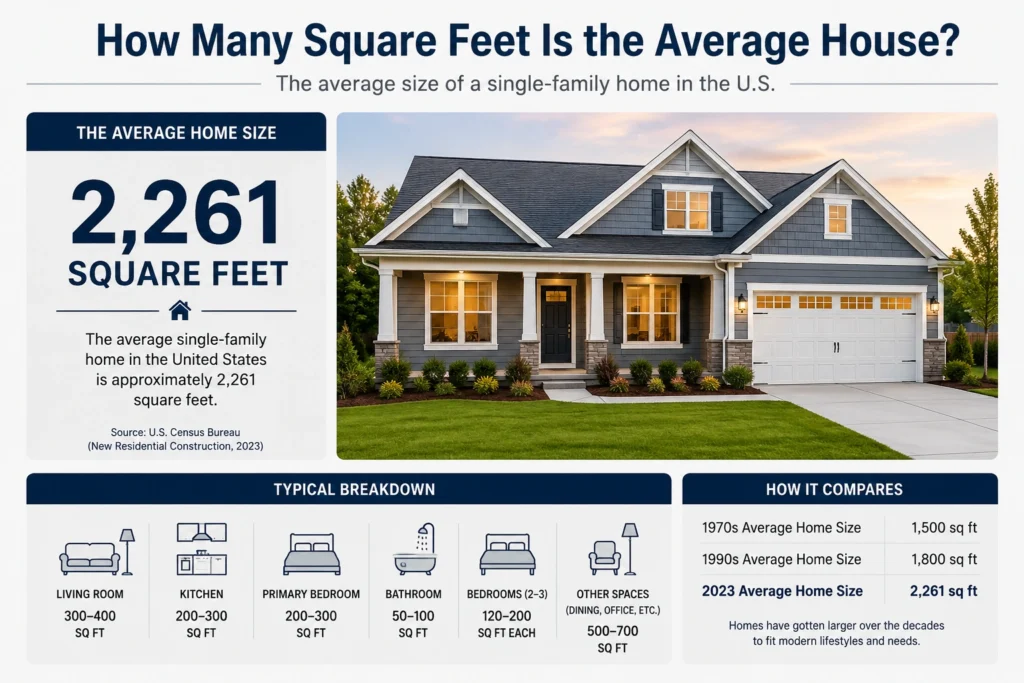 how many square feet is the average house