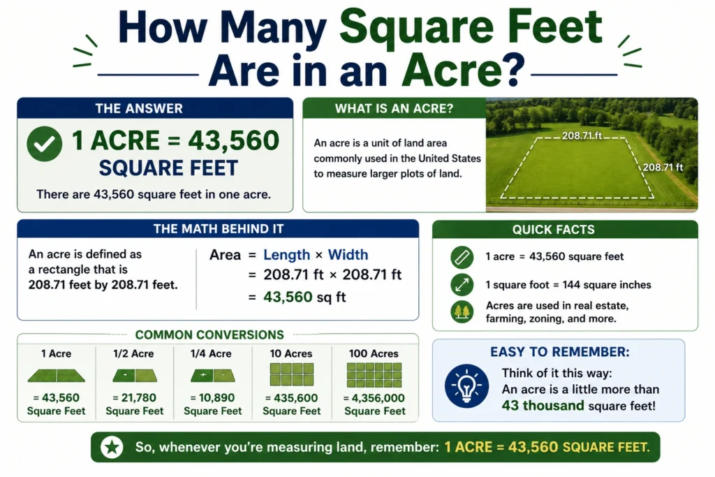 how many square feet are in an acre?