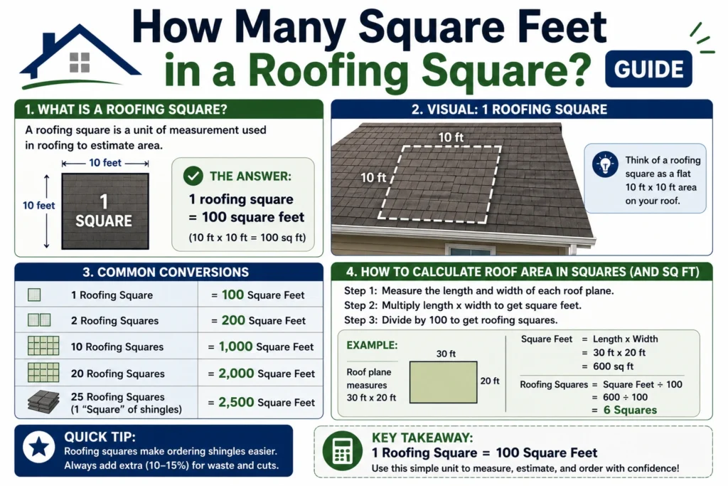how many square feet in a roofing square