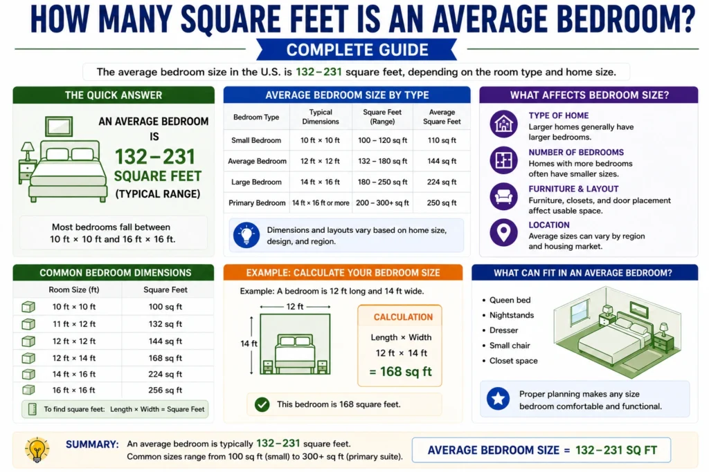 How Many Square Feet Is an Average Bedroom?