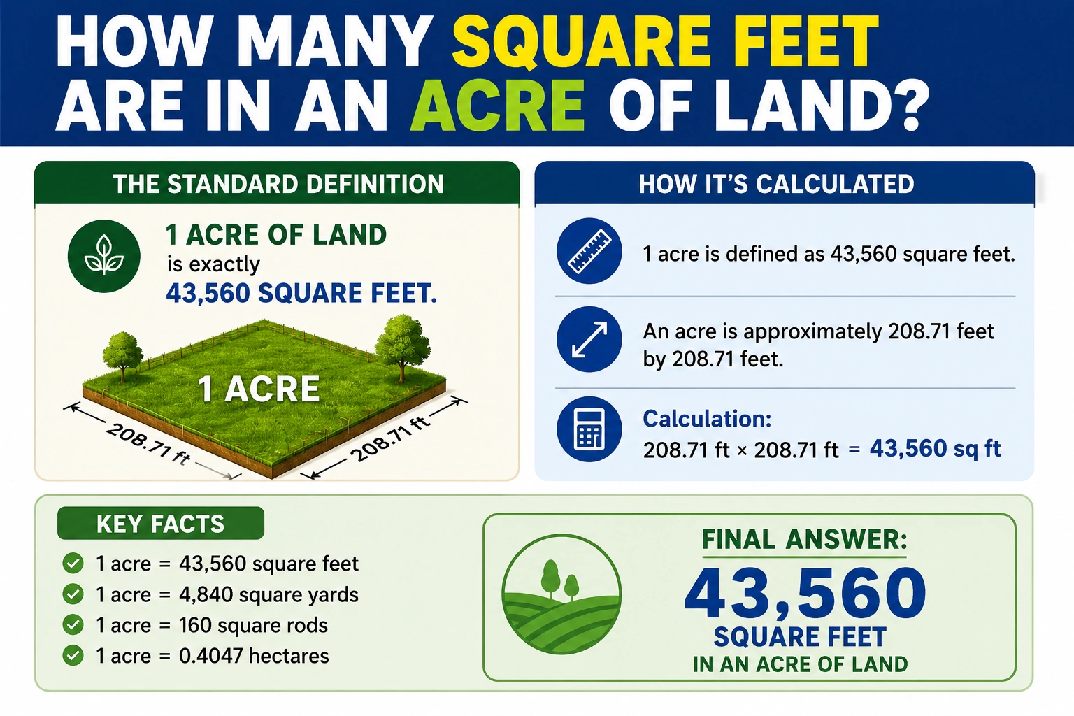 How Many Square Feet Are in an Acre of Land?