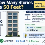 how many stories is 50 feet,