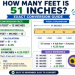 how many feet is 51 in