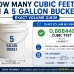 how many cubic feet in a 5 gallon bucket