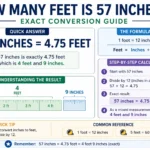 how many feet is 57 in