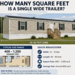 how many square feet is a single wide trailer