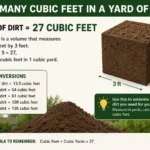 how many cubic feet in a yard of dirt