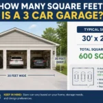 how many square feet is a 3 car garage