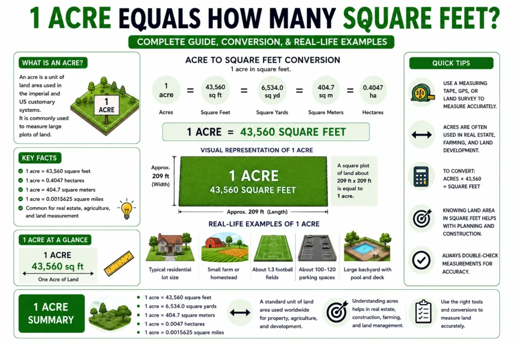 1 acre equals how many square feet