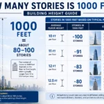 how many stories is 1000 feet