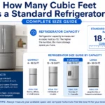 how many cubic feet is a standard refrigerator
