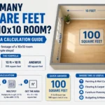 how many square feet in a 10x10 room