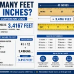 how many feet is 41 inches