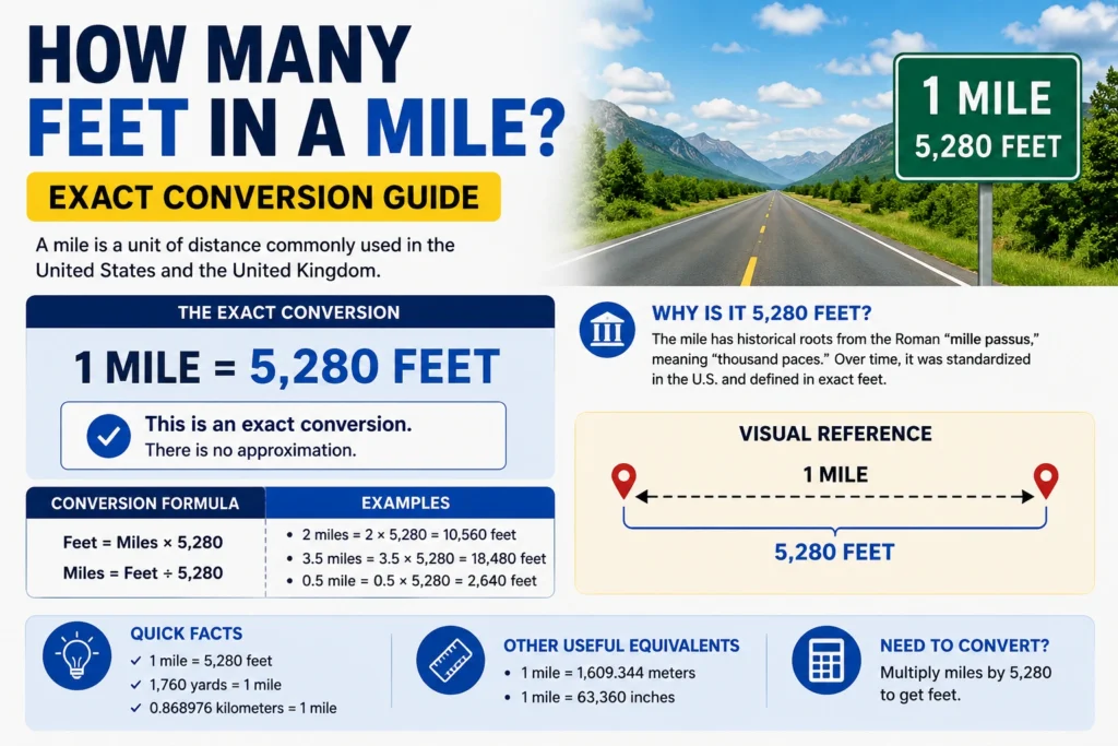 how many feet in a mile