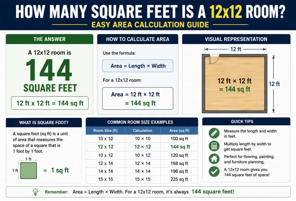 How Many Square Feet Is a 12x12 Room