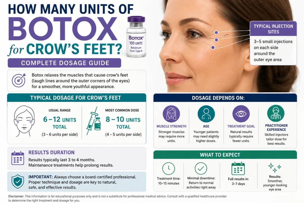 How Many Units of Botox for Crow's Feet?
