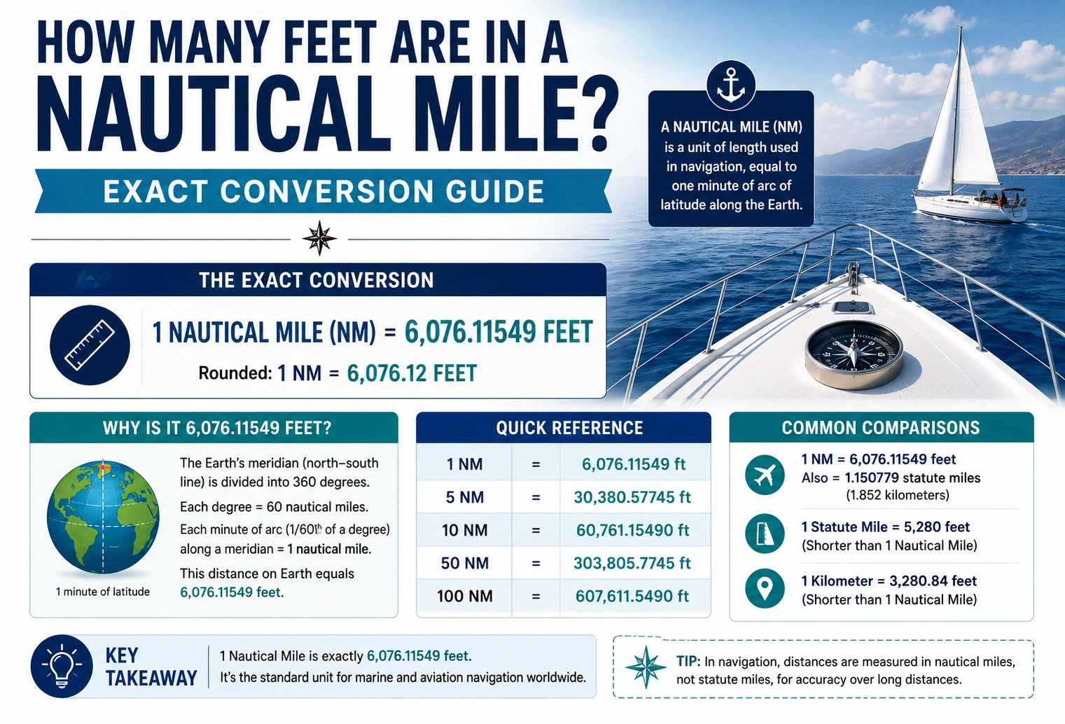 How Many Feet Are in a Nautical Mile