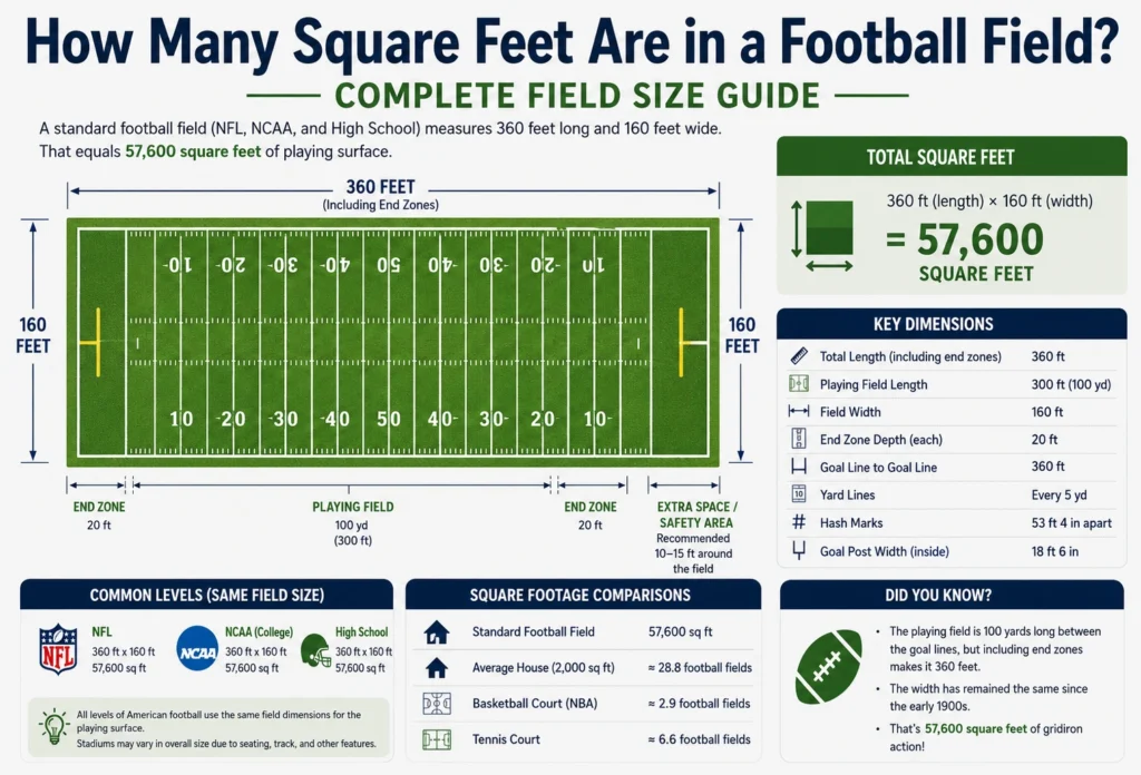 How Many Square Feet Are in a Football Field?
