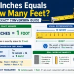 12 inches equals how many feet