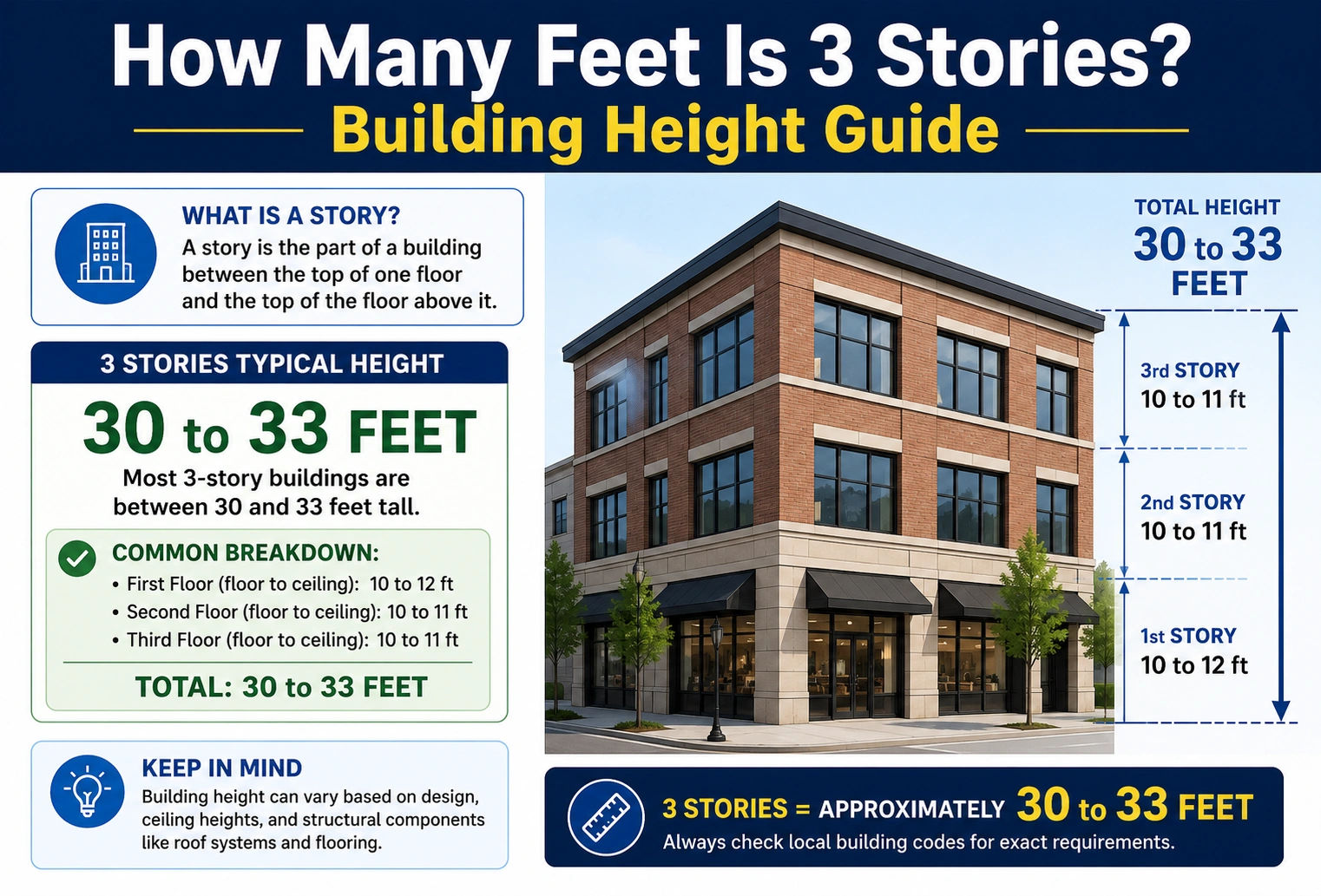 How Many Feet Is 3 Stories