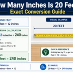 how many inches is 20 feet