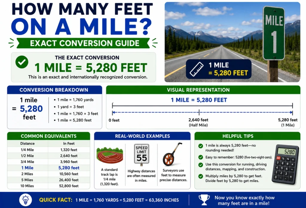 how many feet on a mile