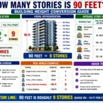how many stories is 90 feet