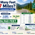 how many feet is 7 mile