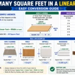 how many square feet in a linear foot