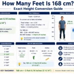 how many feet is 168 cm