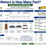 3 meters is how many feet