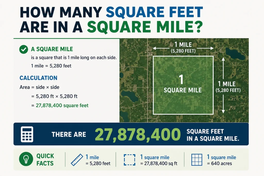 how many square feet are in a square mile