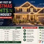 how many feet of Christmas lights for a house