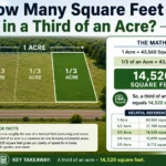 how many square feet in a third of an acre