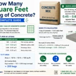 how many square feet per bag of concrete