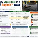 how many square feet in a ton of asphalt