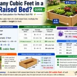 how many cubic feet in a 4x8 raised bed