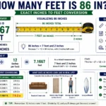 how many feet is 86 in