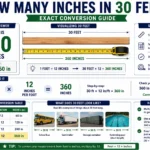 how many inches in 30 feet