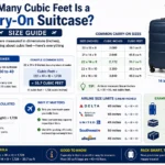 how many cubic feet is a carry-on suitcase