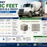how many cubic feet of concrete in a truck