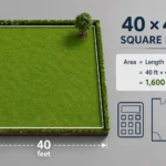 40×40 is how many square feet