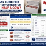 how many cubic feet do you need for half a cow