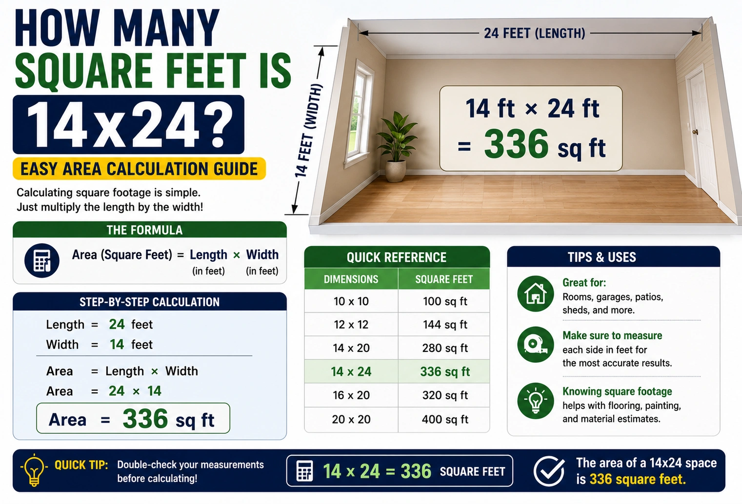 how many square feet is 14x24