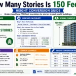 how many stories is 150 feet