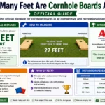how many feet are cornhole boards apart