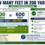 how many feet in 200 yards