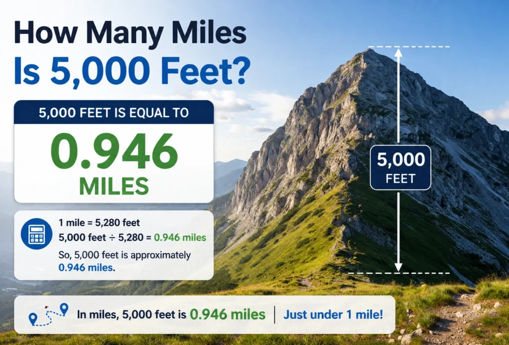 how many miles is 5000 feet